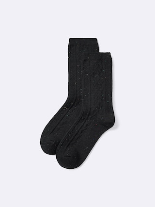 スタイルヒートクルーソックス(ネップ) 【レディース】 【インナー・下着】【GU公式/ジーユー】 【BLACK】 スタイルヒートクルーソックス(ネップ) 【レディース】 【インナー・下着】【GU公式/ジーユー】 【BLACK】