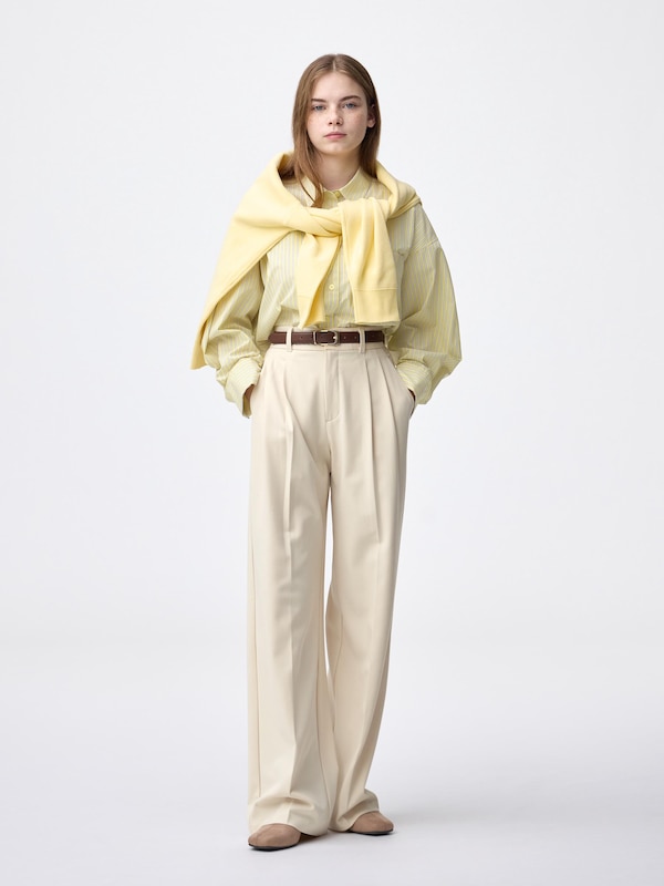 タックワイドパンツ+EC(丈長め80.0cm)