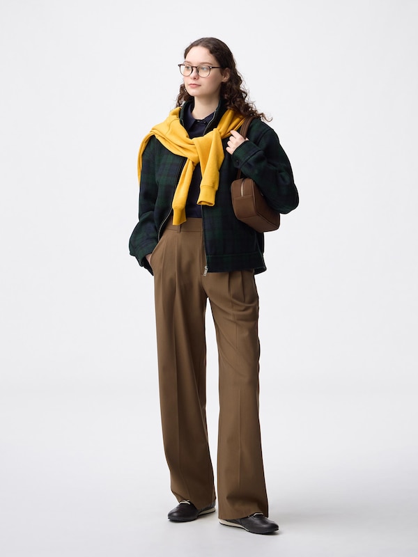 タックワイドパンツ+EC(丈長め80.0cm)