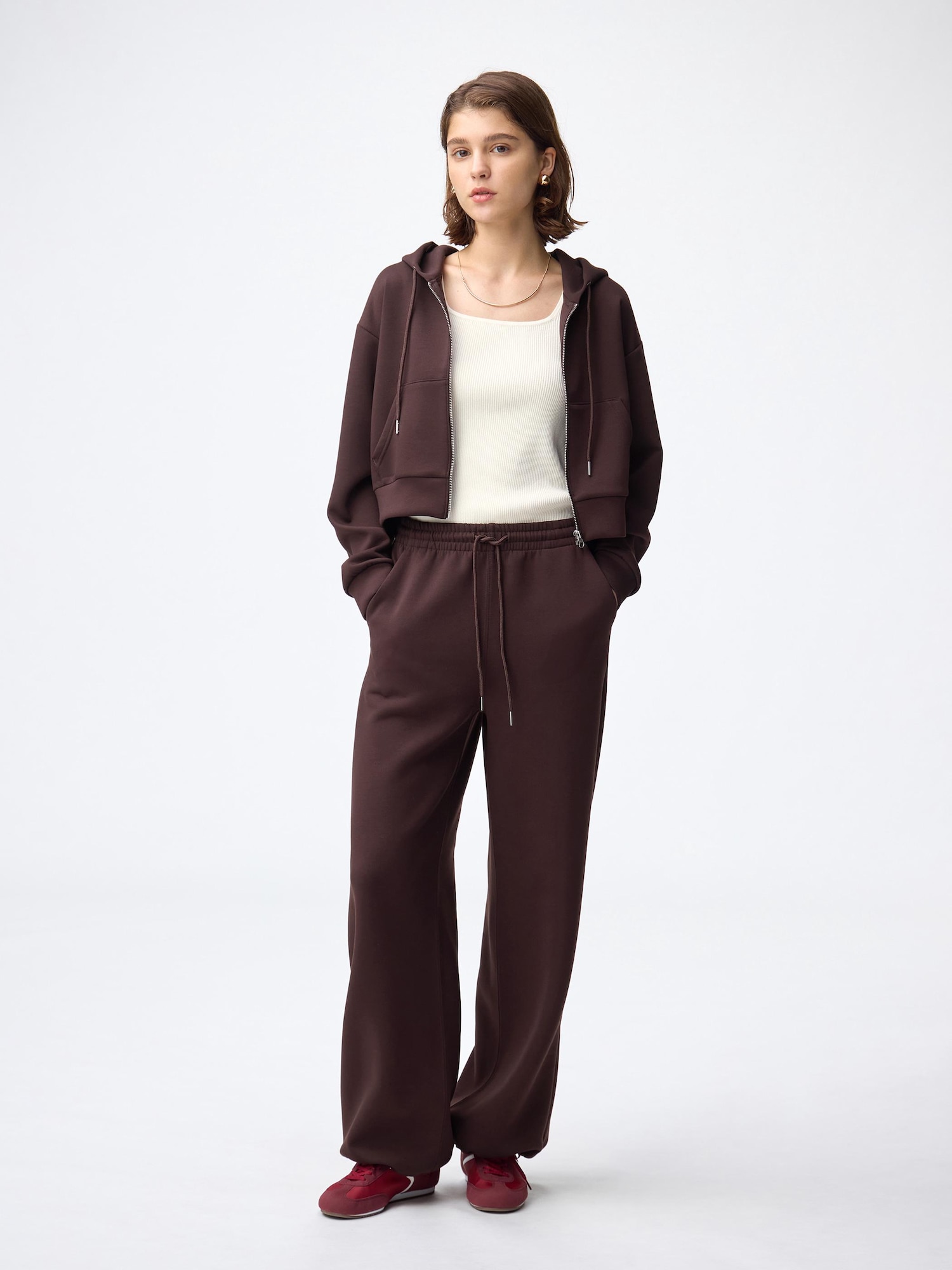 GU公式 | パフスウェットバギーパンツ+EC(丈長め77.0cm)