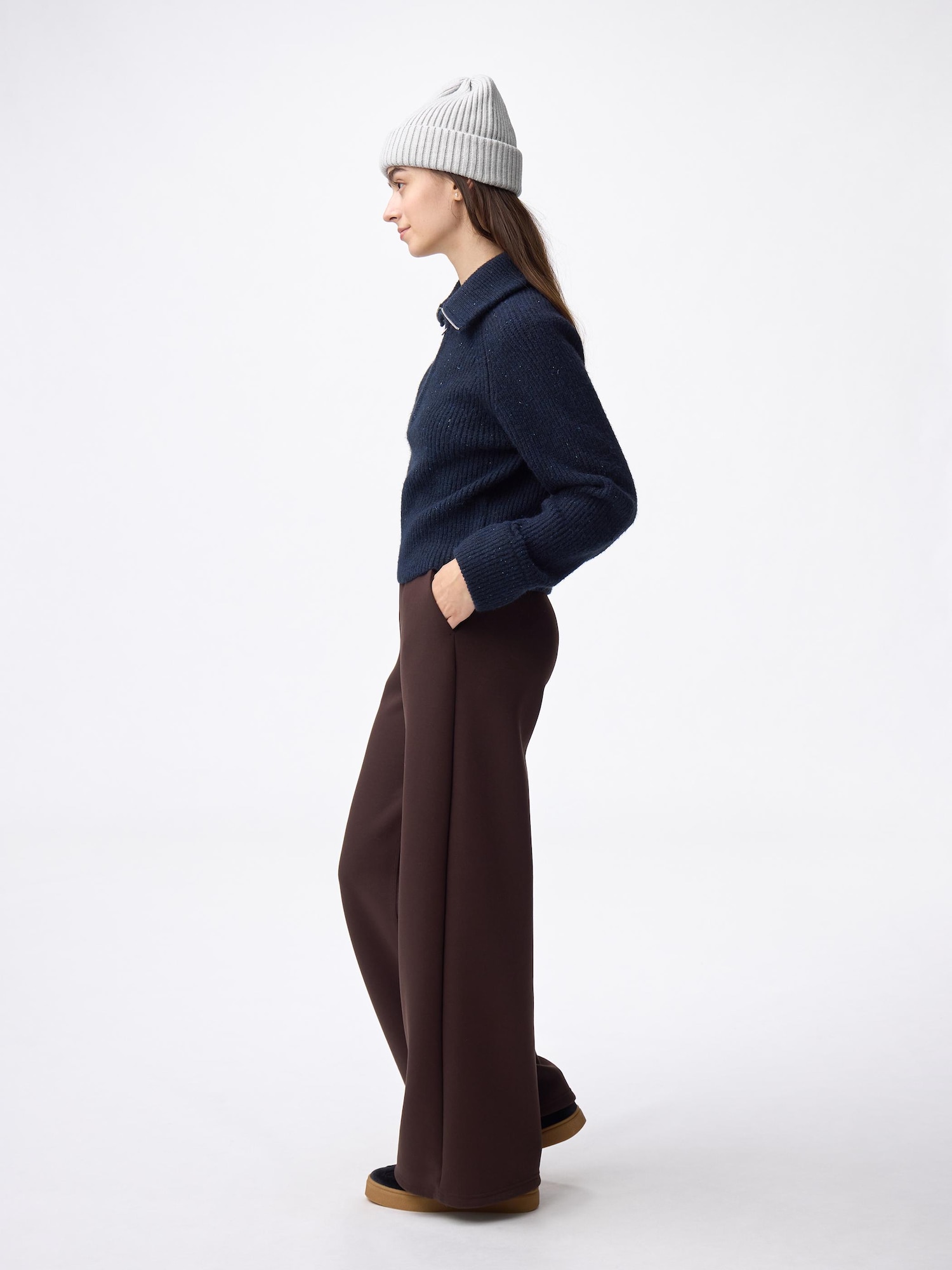 GU公式 | パフスウェットバギーパンツ+EC(丈長め77.0cm)