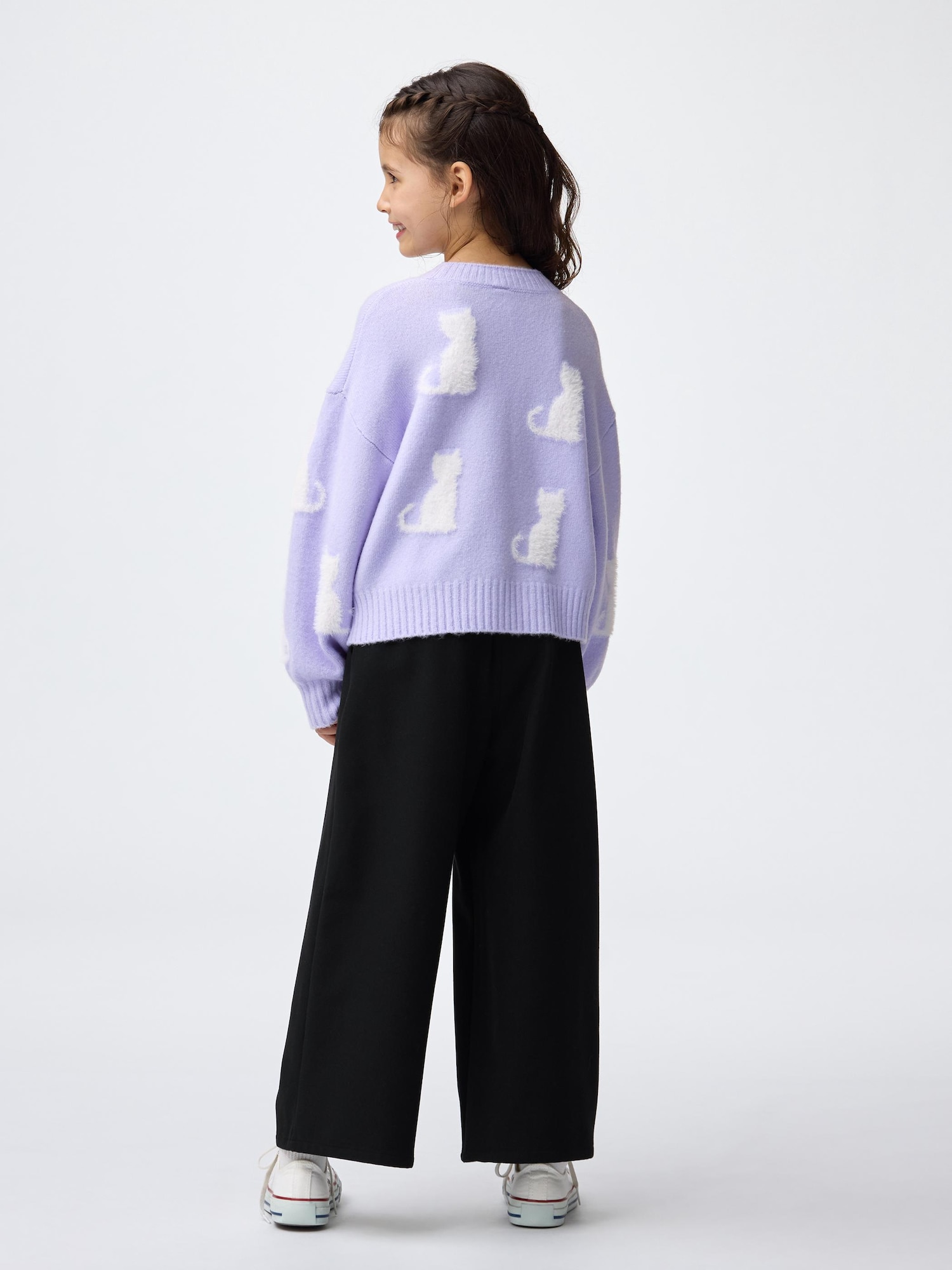 GU公式 | GIRLS起毛ワイドパンツ