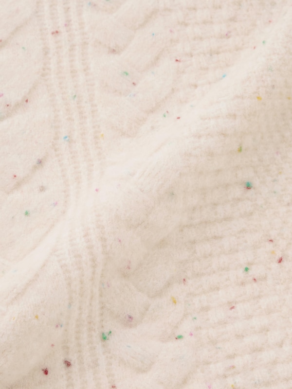 GIRLSパフニットカラーネップケーブルセーター