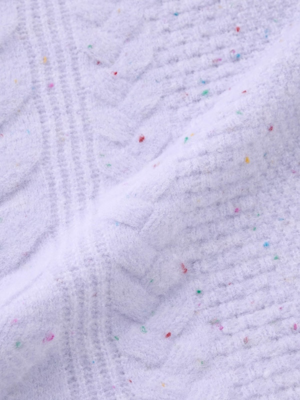 GIRLSパフニットカラーネップケーブルセーター