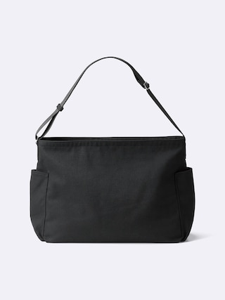 キャンバスショルダーバッグ+E 【メンズ】 【グッズ】【GU公式/ジーユー】 【BLACK】 キャンバスショルダーバッグ+E 【メンズ】 【グッズ】【GU公式/ジーユー】 【BLACK】