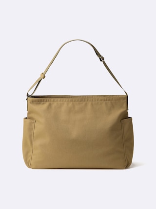 キャンバスショルダーバッグ+E 【レディース】 【グッズ】【GU公式/ジーユー】 【KHAKI】 キャンバスショルダーバッグ+E 【レディース】 【グッズ】【GU公式/ジーユー】 【KHAKI】