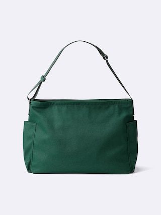 キャンバスショルダーバッグ+E 【メンズ】 【グッズ】【GU公式/ジーユー】 【DARK GREEN】 キャンバスショルダーバッグ+E 【メンズ】 【グッズ】【GU公式/ジーユー】 【DARK GREEN】