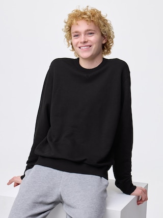 スウェットプルオーバー 【メンズ】 【Tシャツ・スウェット】【GU公式/ジーユー】 【BLACK】 スウェットプルオーバー 【メンズ】 【Tシャツ・スウェット】【GU公式/ジーユー】 【BLACK】