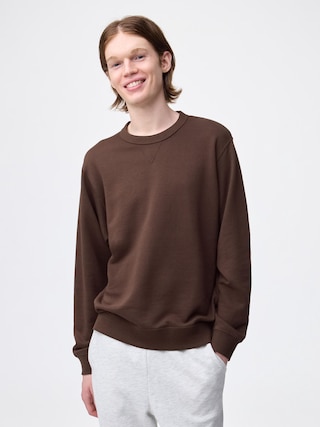 スウェットプルオーバー 【メンズ】 【Tシャツ・スウェット】【GU公式/ジーユー】 【DARK BROWN】 スウェットプルオーバー 【メンズ】 【Tシャツ・スウェット】【GU公式/ジーユー】 【DARK BROWN】