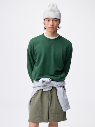 スウェットプルオーバー 【メンズ】 【Tシャツ・スウェット】【GU公式/ジーユー】 【GREEN】 スウェットプルオーバー 【メンズ】 【Tシャツ・スウェット】【GU公式/ジーユー】 【GREEN】