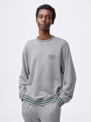 スウェットプルオーバー(ロゴ) 【メンズ】 【Tシャツ・カットソー】【GU公式/ジーユー】 【GRAY】