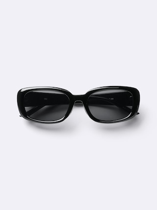 UVカットレクタングルサングラス+OS(米国仕様) 【レディース】 【グッズ】【GU公式/ジーユー】 【BLACK】 UVカットレクタングルサングラス+OS(米国仕様) 【レディース】 【グッズ】【GU公式/ジーユー】 【BLACK】