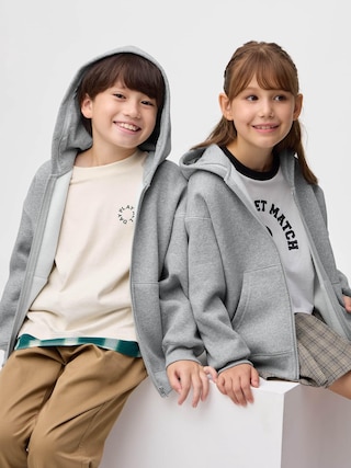 KIDS(男女兼用)ヘビーウェイトスウェットフルジップパーカ 【KIDS・TEEN】 【キッズ Tシャツ・スウェット・ニット】【GU公式/ジーユー】 【GRAY】 KIDS(男女兼用)ヘビーウェイトスウェットフルジップパーカ 【KIDS・TEEN】 【キッズ Tシャツ・スウェット・ニット】【GU公式/ジーユー】 【GRAY】