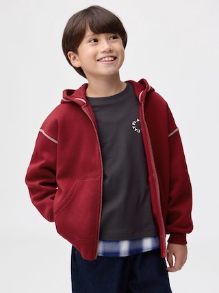 KIDS(男女兼用)ヘビーウェイトスウェットフルジップパーカ 【KIDS・TEEN】 【キッズ Tシャツ・スウェット・ニット】【GU公式/ジーユー】 【RED】 KIDS(男女兼用)ヘビーウェイトスウェットフルジップパーカ 【KIDS・TEEN】 【キッズ Tシャツ・スウェット・ニット】【GU公式/ジーユー】 【RED】