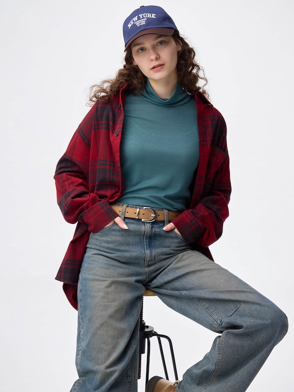 ソフトシアーハイネックT(長袖)+E