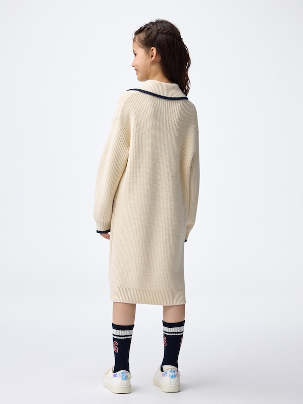 GIRLSハーフジップニットワンピース+E