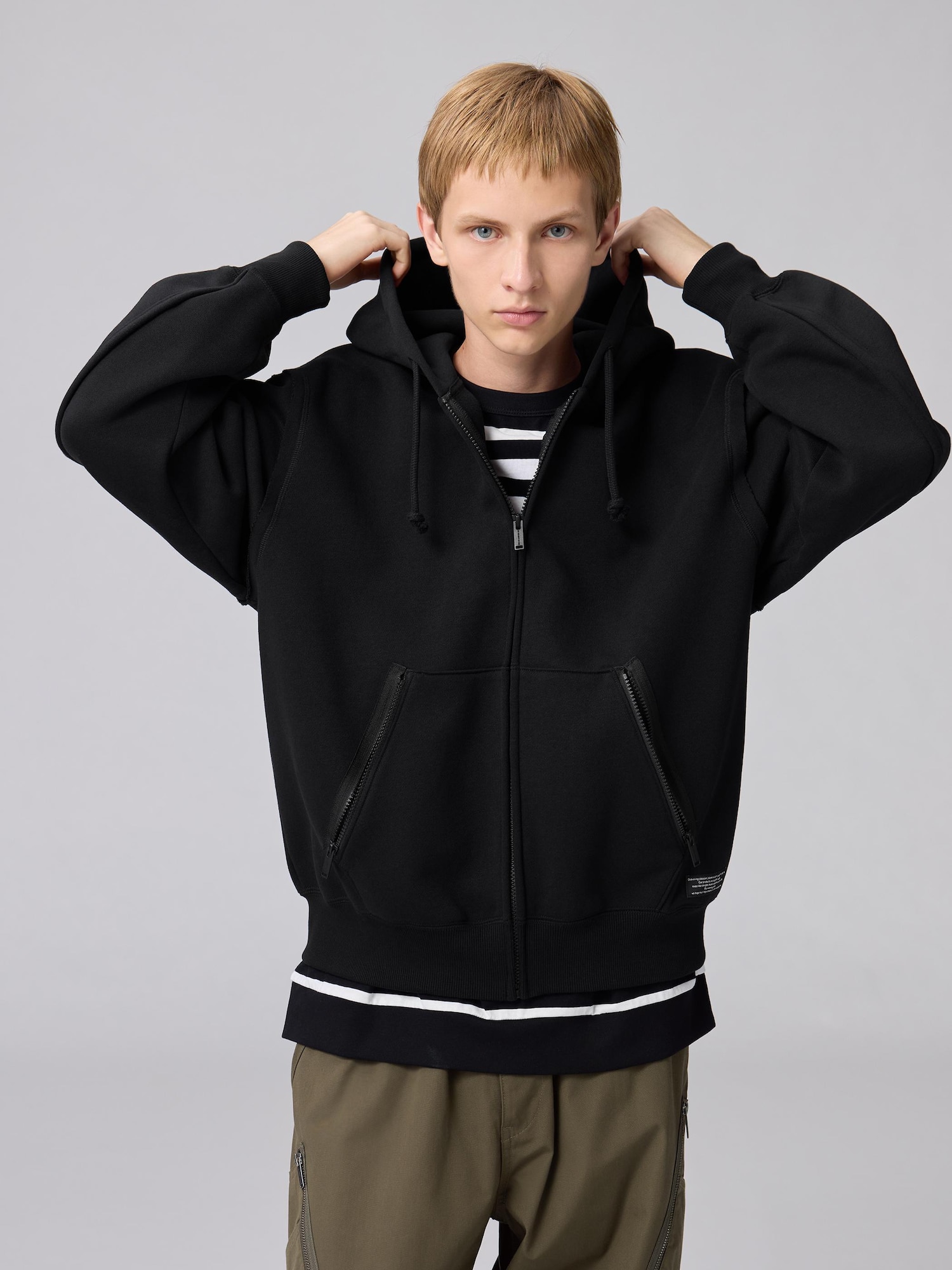 Heavy weight重磅內刷毛休閒連帽拉鍊外套UNDERCOVER