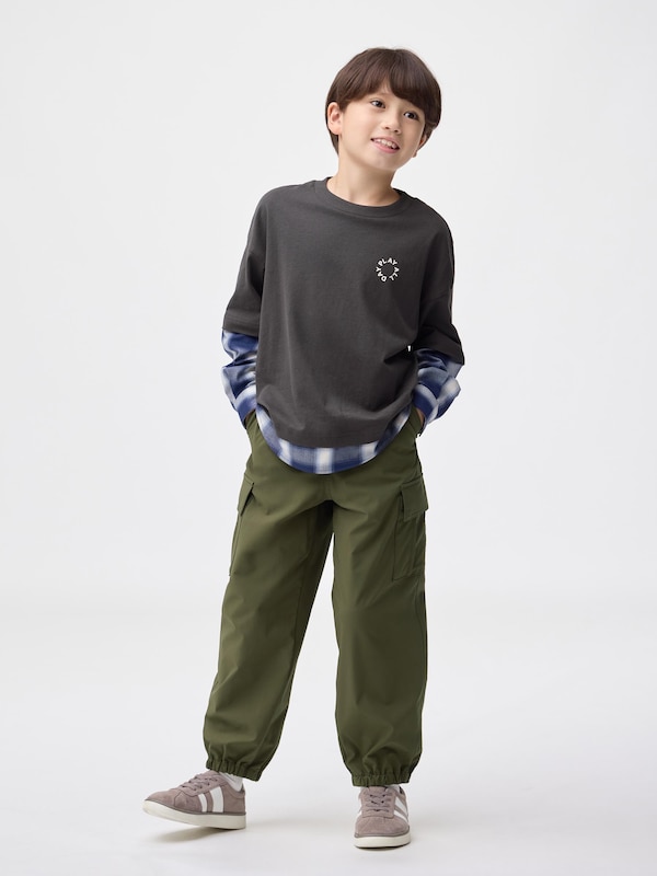 KIDS(男女兼用)ドライワイドカーゴジョガーパンツ+E