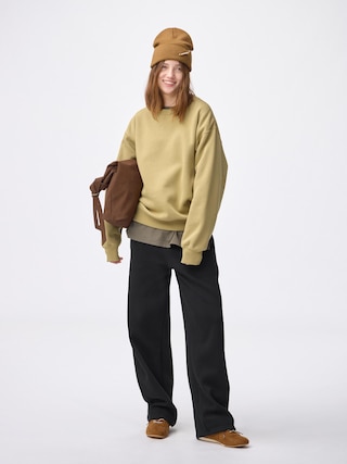 ヘビーウェイトスウェットバレルレッグパンツ+EC(丈長め77.5cm) 【メンズ】 【パンツ】【GU公式/ジーユー】 【BLACK】 ヘビーウェイトスウェットバレルレッグパンツ+EC(丈長め77.5cm) 【メンズ】 【パンツ】【GU公式/ジーユー】 【BLACK】