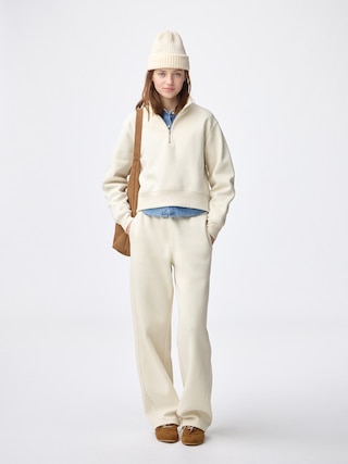 ヘビーウェイトスウェットバレルレッグパンツ+EC(丈長め77.5cm) 【メンズ】 【パンツ】【GU公式/ジーユー】 【NATURAL】 ヘビーウェイトスウェットバレルレッグパンツ+EC(丈長め77.5cm) 【メンズ】 【パンツ】【GU公式/ジーユー】 【NATURAL】