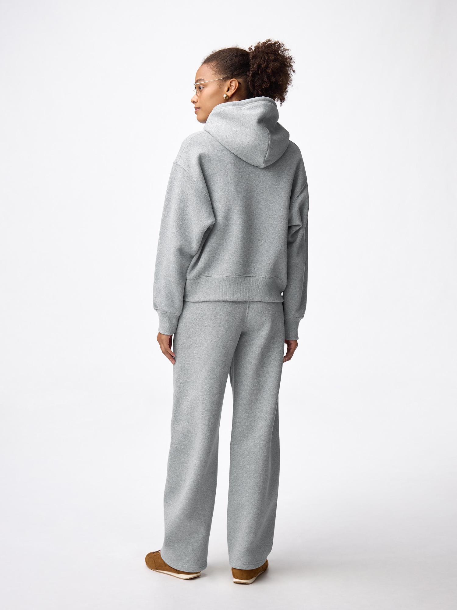 グロウエッセンス GU公式 | ヘビーウェイトスウェットバレルレッグパンツ+EC(丈長め77.5cm)