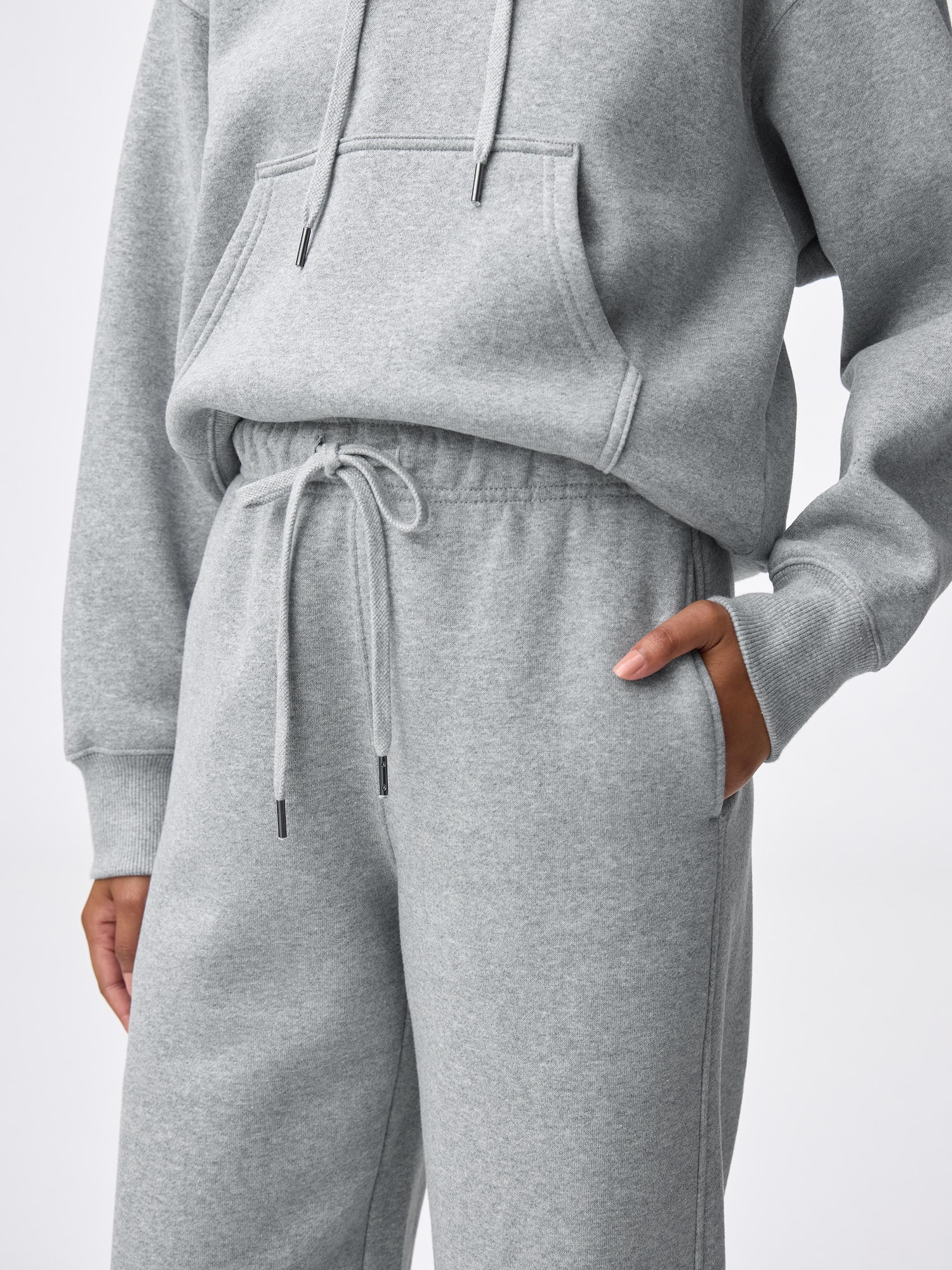 GU公式 | ヘビーウェイトスウェットバレルレッグパンツ+EC(丈長め77.5cm)