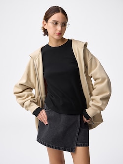 ウォームスムースクルーネックT(12分袖)