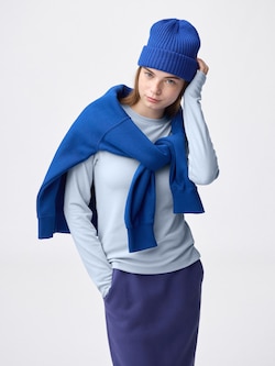 ウォームスムースクルーネックT(12分袖)