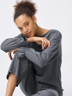 ブラッシュドリブプルオーバー