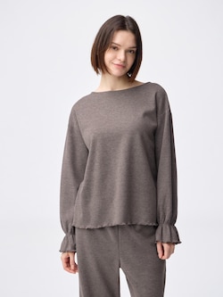 ブラッシュドリブプルオーバー