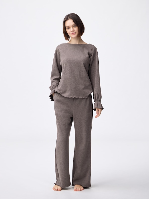 ブラッシュドリブプルオーバー