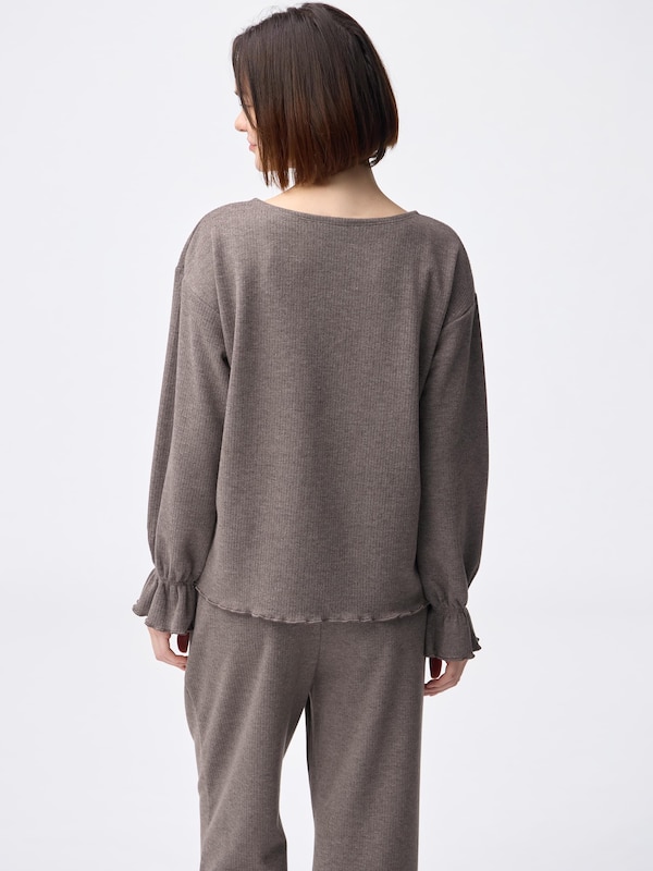 ブラッシュドリブプルオーバー