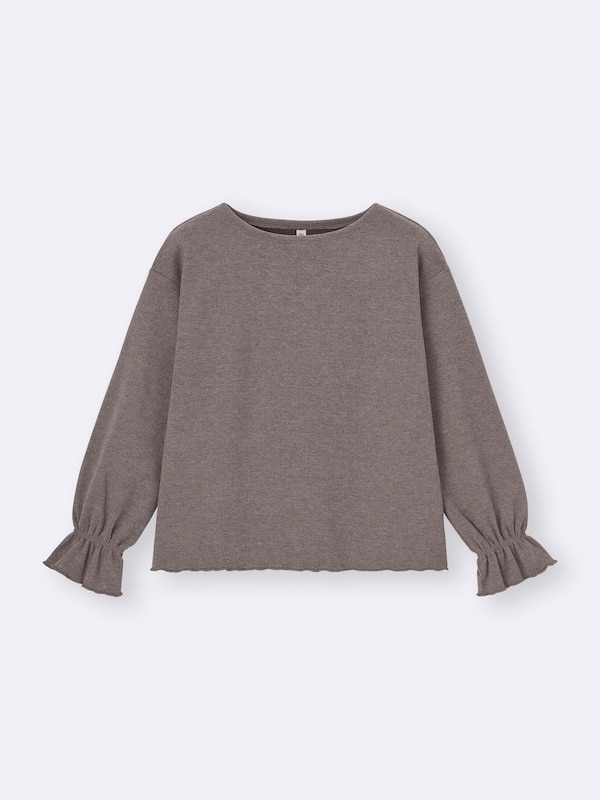 ブラッシュドリブプルオーバー