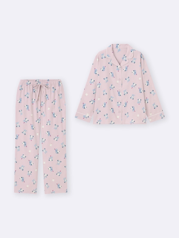 フランネルパジャマ(長袖&ロングパンツ)(ラビット)