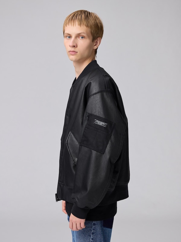 フェイクレザーリバーシブルブルゾン UNDERCOVER +X