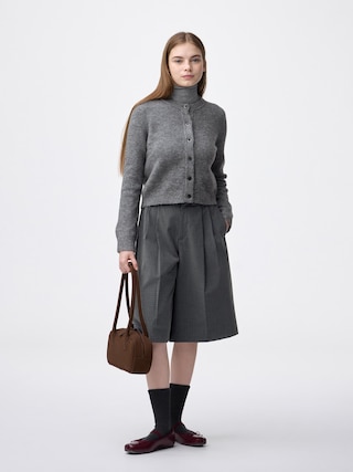 バミューダチェックショートパンツ 【レディース】 【パンツ】【GU公式/ジーユー】 【DARK GRAY】 バミューダチェックショートパンツ 【レディース】 【パンツ】【GU公式/ジーユー】 【DARK GRAY】