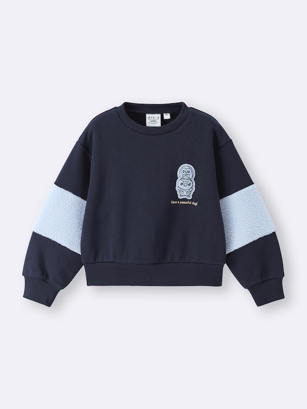 KIDS(男女兼用) ボアスリーブスウェットシャツ ポケピース