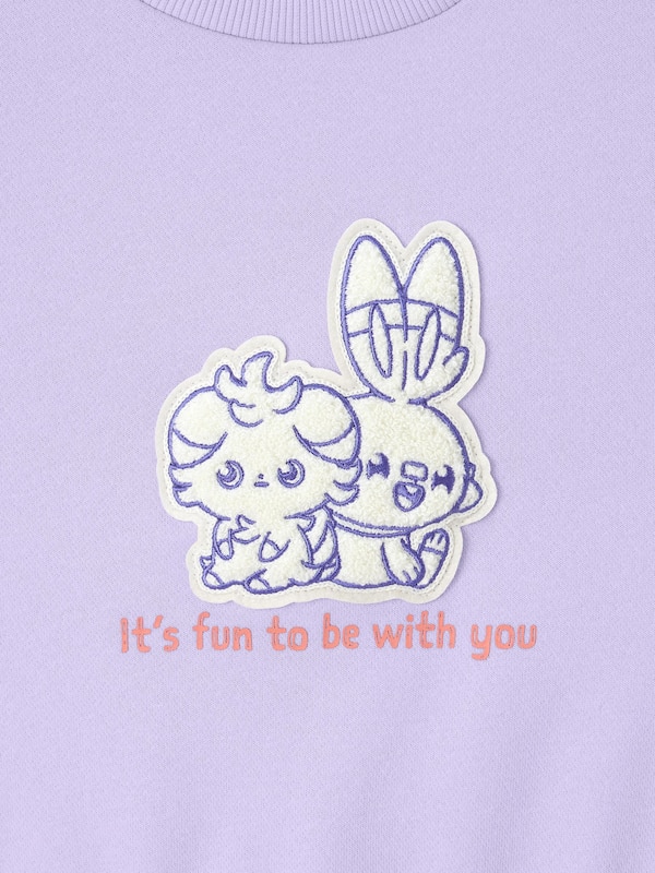 KIDS(男女兼用) ボアスリーブスウェットシャツ ポケピース