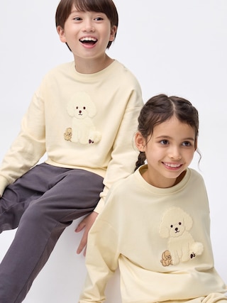 KIDS(男女兼用)コットンスウェットプルオーバー(ドッグ) 【KIDS・TEEN】 【キッズ Tシャツ・スウェット・ニット】【GU公式/ジーユー】 【NATURAL】 KIDS(男女兼用)コットンスウェットプルオーバー(ドッグ) 【KIDS・TEEN】 【キッズ Tシャツ・スウェット・ニット】【GU公式/ジーユー】 【NATURAL】