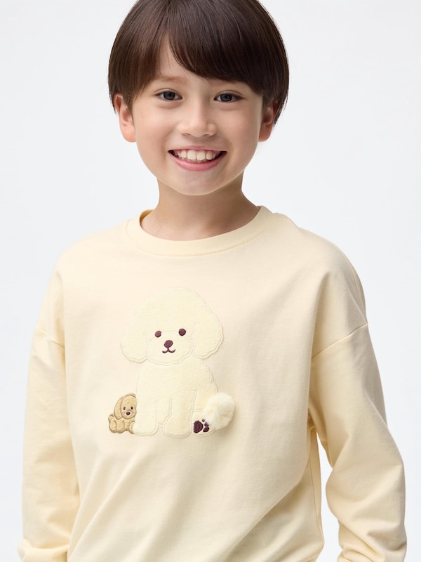 KIDS(男女兼用)コットンスウェットプルオーバー(ドッグ)