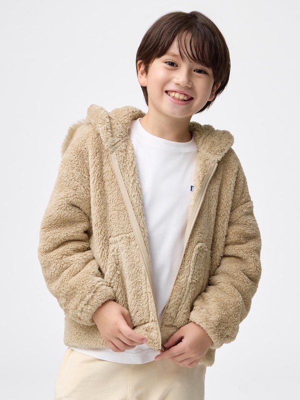 KIDS(男女兼用)マシュマロフィールフルジップパーカ(ドッグ)