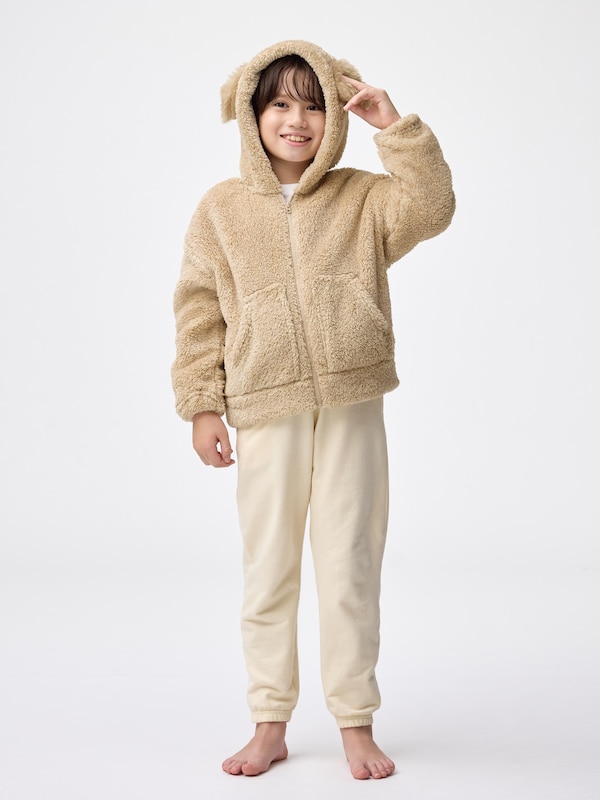 KIDS(男女兼用)マシュマロフィールフルジップパーカ(ドッグ)