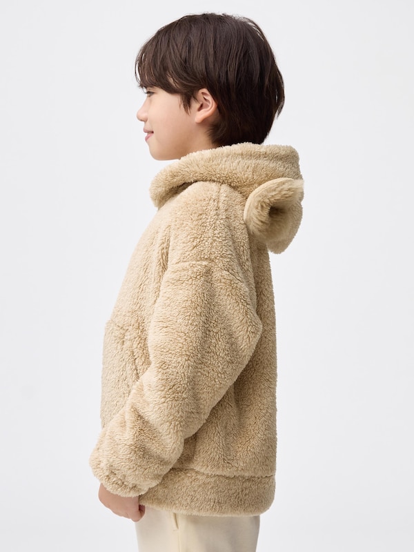 KIDS(男女兼用)マシュマロフィールフルジップパーカ(ドッグ)