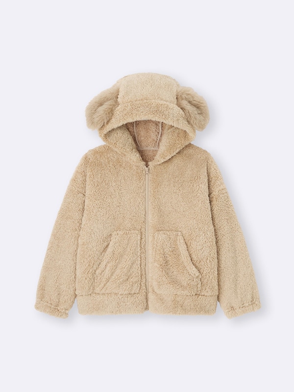 KIDS(男女兼用)マシュマロフィールフルジップパーカ(ドッグ)