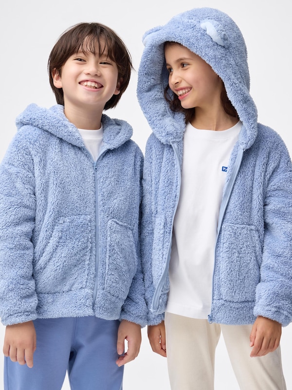 KIDS(男女兼用)マシュマロフィールフルジップパーカ(キャット)