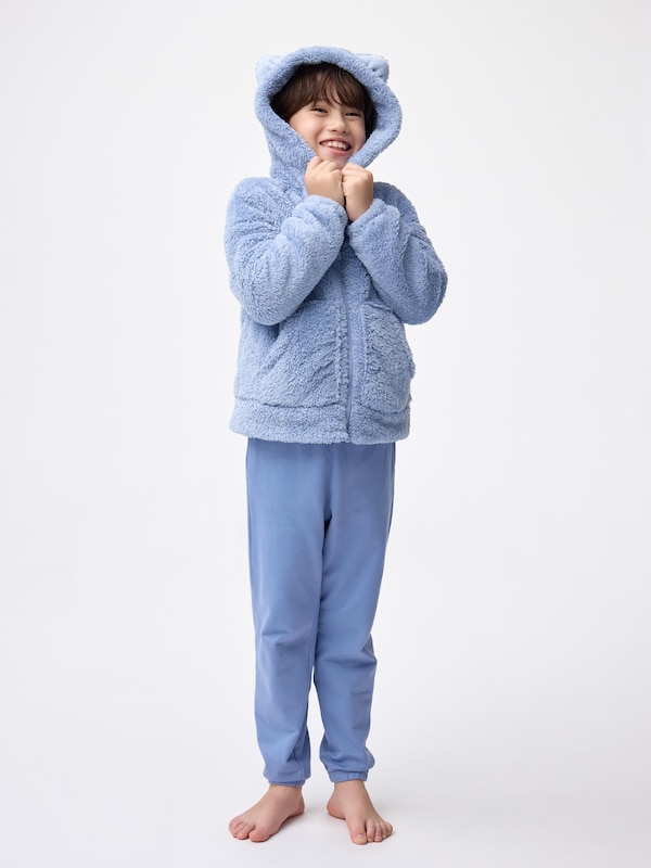 KIDS(男女兼用)マシュマロフィールフルジップパーカ(キャット)