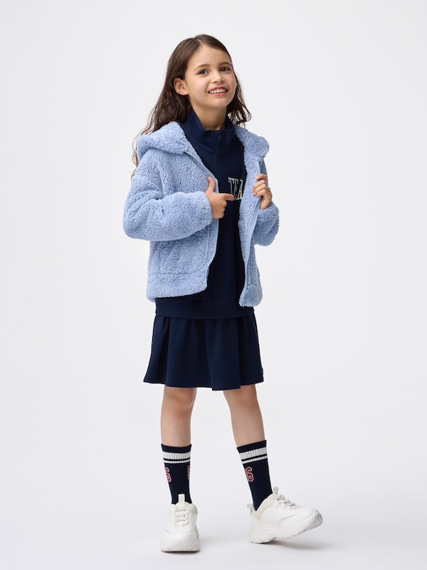 KIDS(男女兼用)マシュマロフィールフルジップパーカ(キャット)