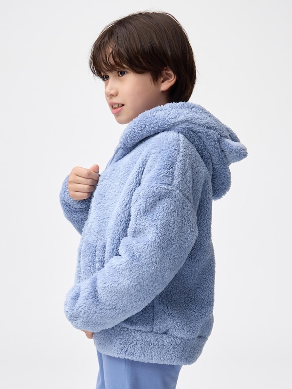 KIDS(男女兼用)マシュマロフィールフルジップパーカ(キャット)