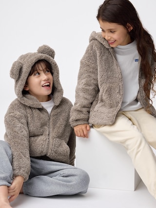 KIDS(男女兼用)マシュマロフィールフルジップパーカ(ベア) 【KIDS・TEEN】 【キッズ Tシャツ・スウェット・ニット】【GU公式/ジーユー】 【BROWN】 KIDS(男女兼用)マシュマロフィールフルジップパーカ(ベア) 【KIDS・TEEN】 【キッズ Tシャツ・スウェット・ニット】【GU公式/ジーユー】 【BROWN】