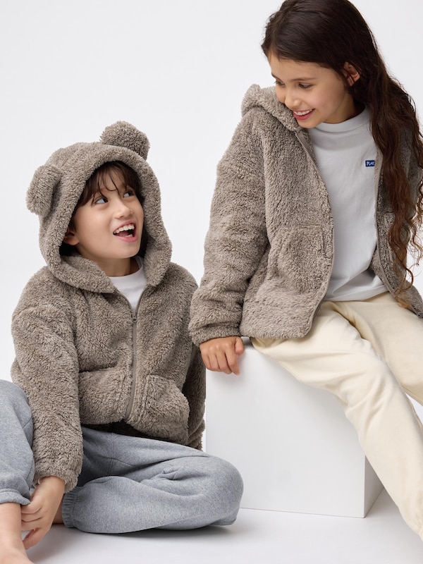 KIDS(男女兼用)マシュマロフィールフルジップパーカ(ベア)